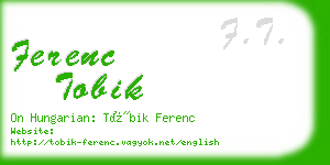 ferenc tobik business card